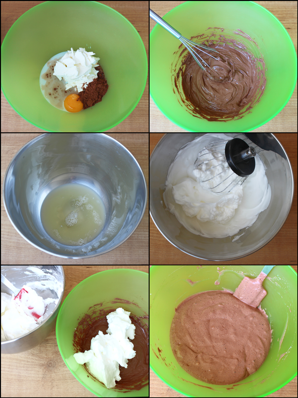 Tarta de Queso Japonesa de Chocolate Fit (cheesecake ligero y esponjoso) (preparación)